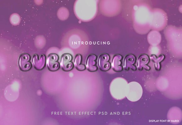 Bubbleberry 3D Bubble Display Font