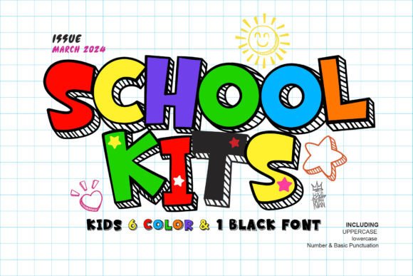 School Kits Playful Color Font
