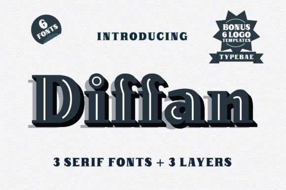Diffan Layered Serif Display Font