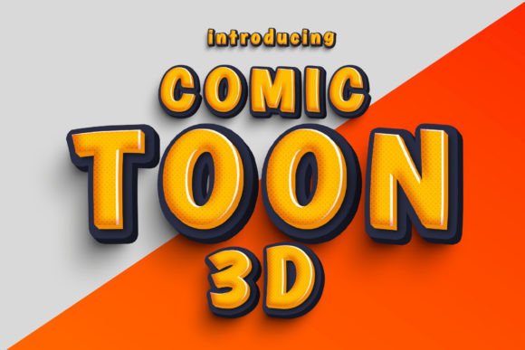 Comic Toon 3D Color Font