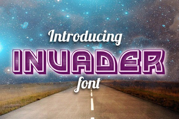 Invader 3D Display Font