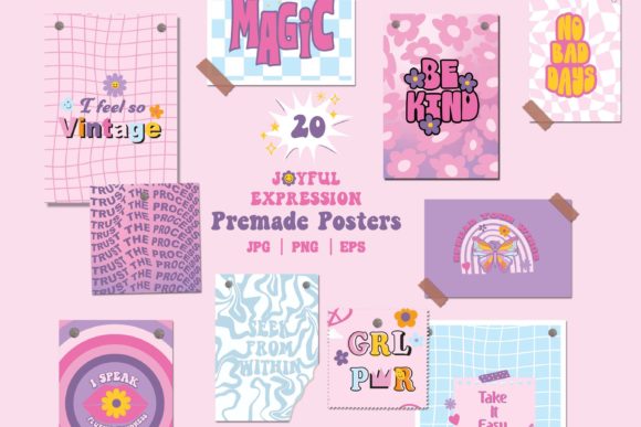 90s Y2K Aesthetic Poster & Card Collection