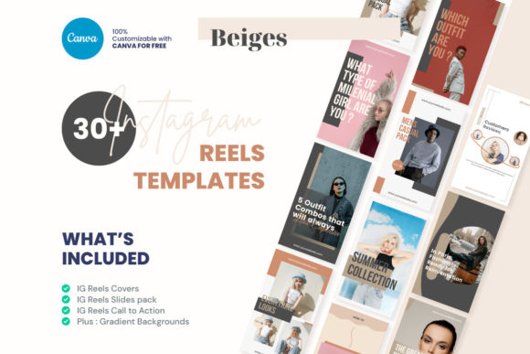 Beige Fashion Instagram Reels Templates