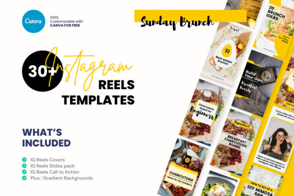 Yellow Brunch Instagram Reels Template