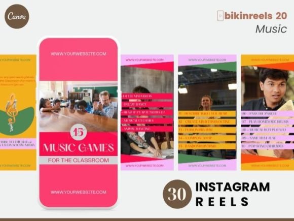 Customizable Music Reels Canva Template