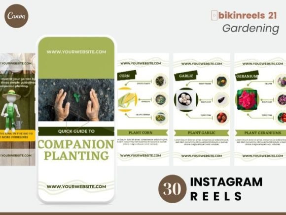 Customizable Instagram Reels Gardening Templates
