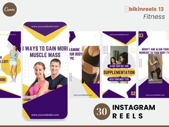 Dynamic Fitness Canva Reel Templates
