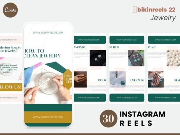 Elegant Jewelry Instagram Reels Template Pack