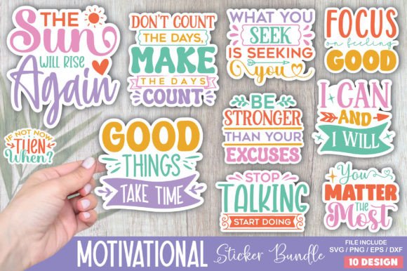 Motivational Stickers SVG Bundle
