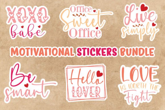 Motivational Quote Stickers SVG Bundle