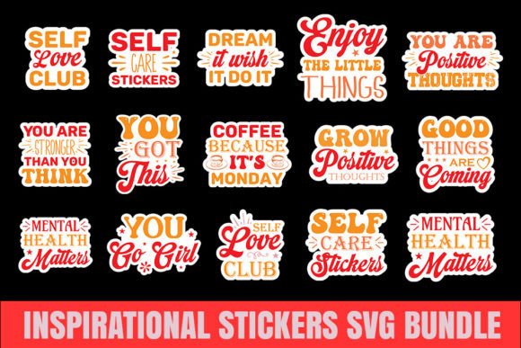 Inspirational Sticker SVG Bundle