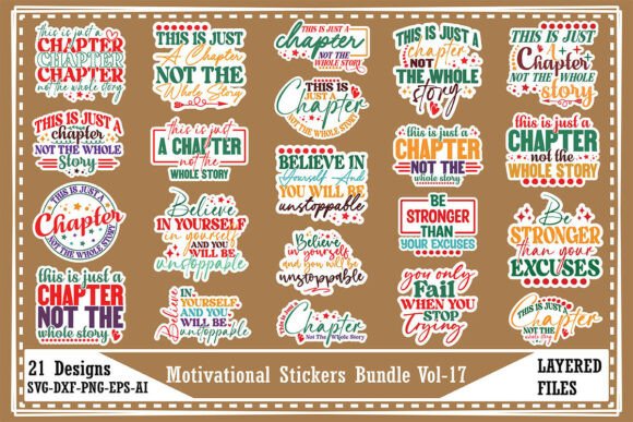 Motivational Stickers Layered SVG Bundle