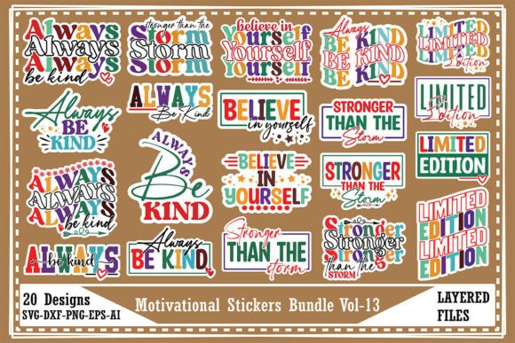 Motivational Stickers SVG Bundle