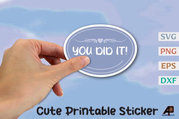 Motivational Sticker Bundle SVG PNG EPS DXF