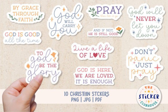 Printable Inspirational Christian Sticker Bundle