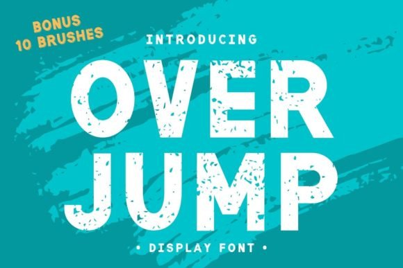 Over Jump College Grunge Decorative Font