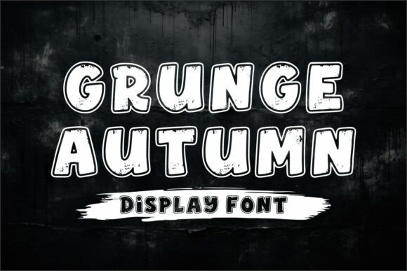 Grunge Autumn Distressed Display Typeface