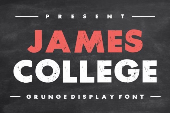 James College Vintage Grunge Bold Display Font