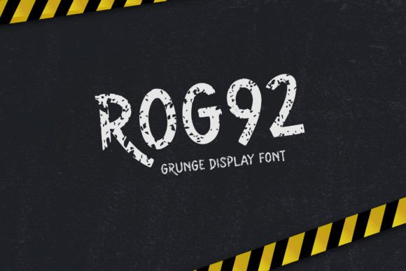 Rog92 Grunge Display Font