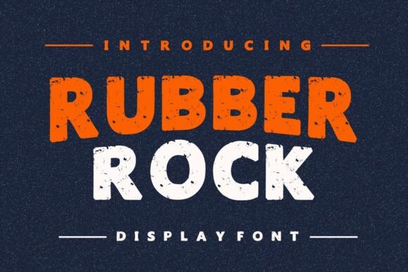 Rubber Rock Vintage Grunge Display Font
