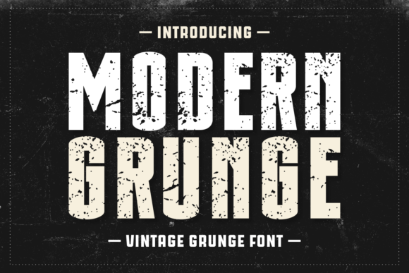 Modern Grunge Vintage-Edge Display Font
