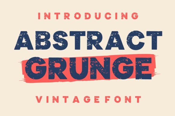 Abstract Grunge Distressed Display Typeface
