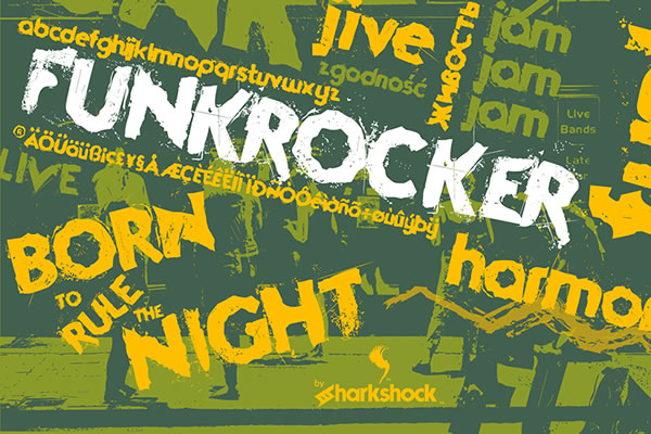 Funkrocker Grunge Display Typeface