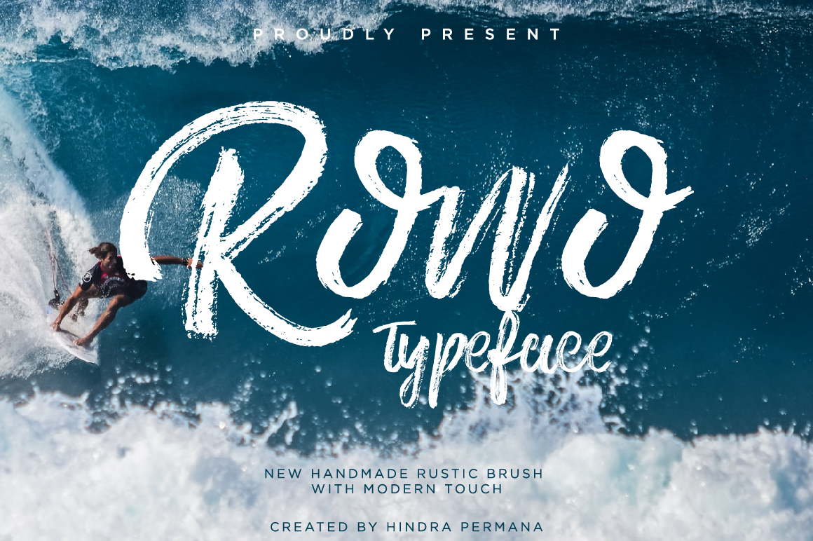 Rowo Hand-Brushed Grunge Script Font