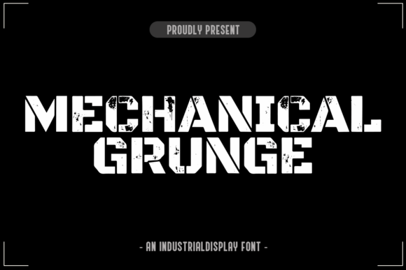 Mechanical Grunge Industrial Typeface