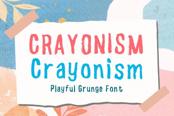 Crayonism Grunge Crayon Display Font