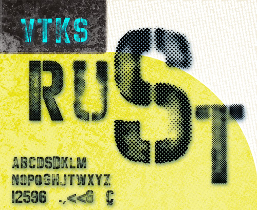 VTKS Rust Grunge Font