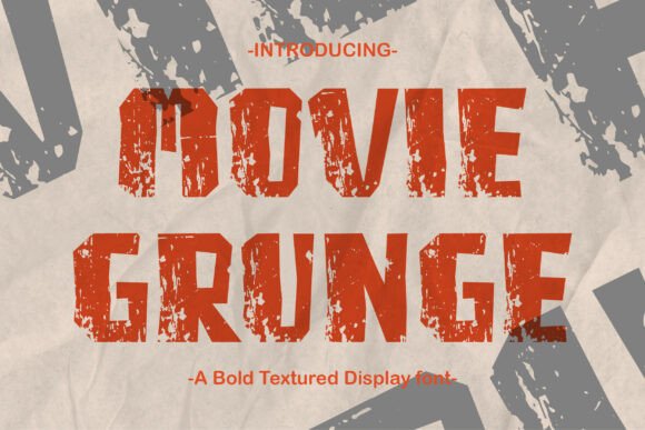Movie Grunge Distressed Display Font