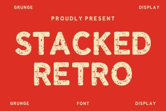 Stacked Retro Grunge Display Font