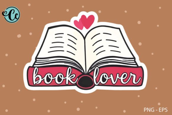 Funny Cat Book Lover Sticker PNG & Vector Set