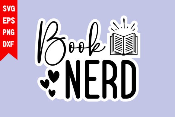 Book Nerd SVG PNG DXF EPS Digital Design Bundle