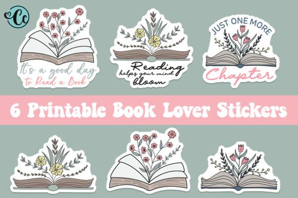 Book Lover Quotes SVG and PNG Sticker Bundle