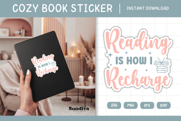 Cozy Book Saying Printable Sticker Bundle