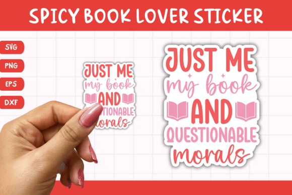 Spicy Smut Book Lover Sticker Digital File Set