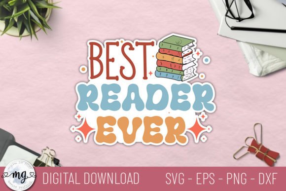 Best Reader Ever Book Lover Sticker Design Bundle