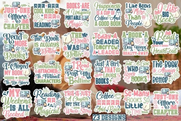 Reading SVG Sticker Bundle