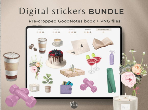 Everyday Digital Stickers Book for GoodNotes