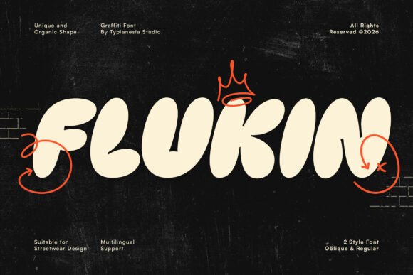 Flukin Bubble Balloon Graffiti Font