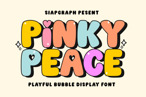 Pinky Peace Retro Bubble Display Font