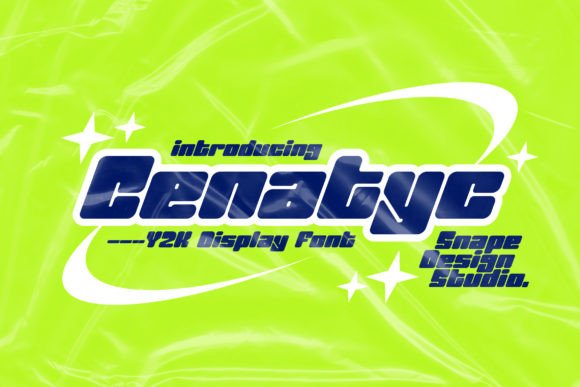 Cenatyc Futuristic Y2K Display Font