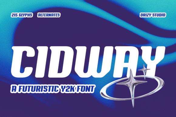 Cidway Y2K Ultra-Chunky Display Font