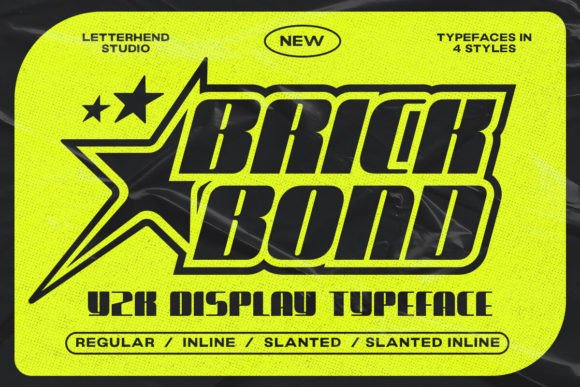 Brick Bond Y2K Futurist Display Font