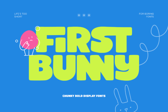 First Bunny Chunky Retro Display Font