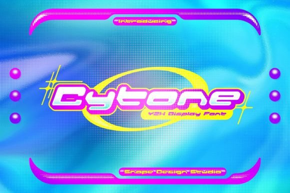 Cytone Futuristic Y2K Display Font