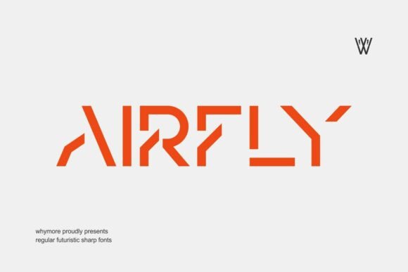 Airfly Futuristic Geometric Display Font