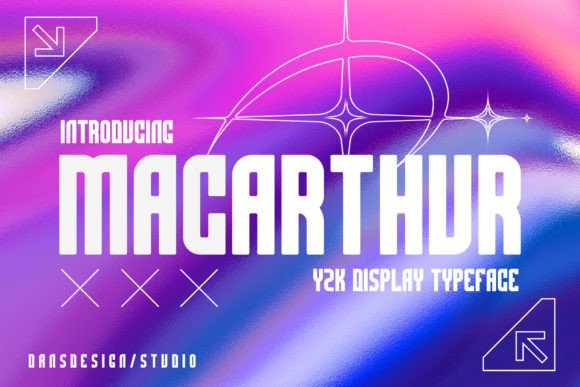 Macarthur Y2K Bold Display Typeface
